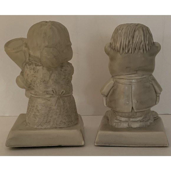 Vtg Russ Wallace Berries Set World's Best Father and Best Mother Figurines 1970 - Picture 2 of 10